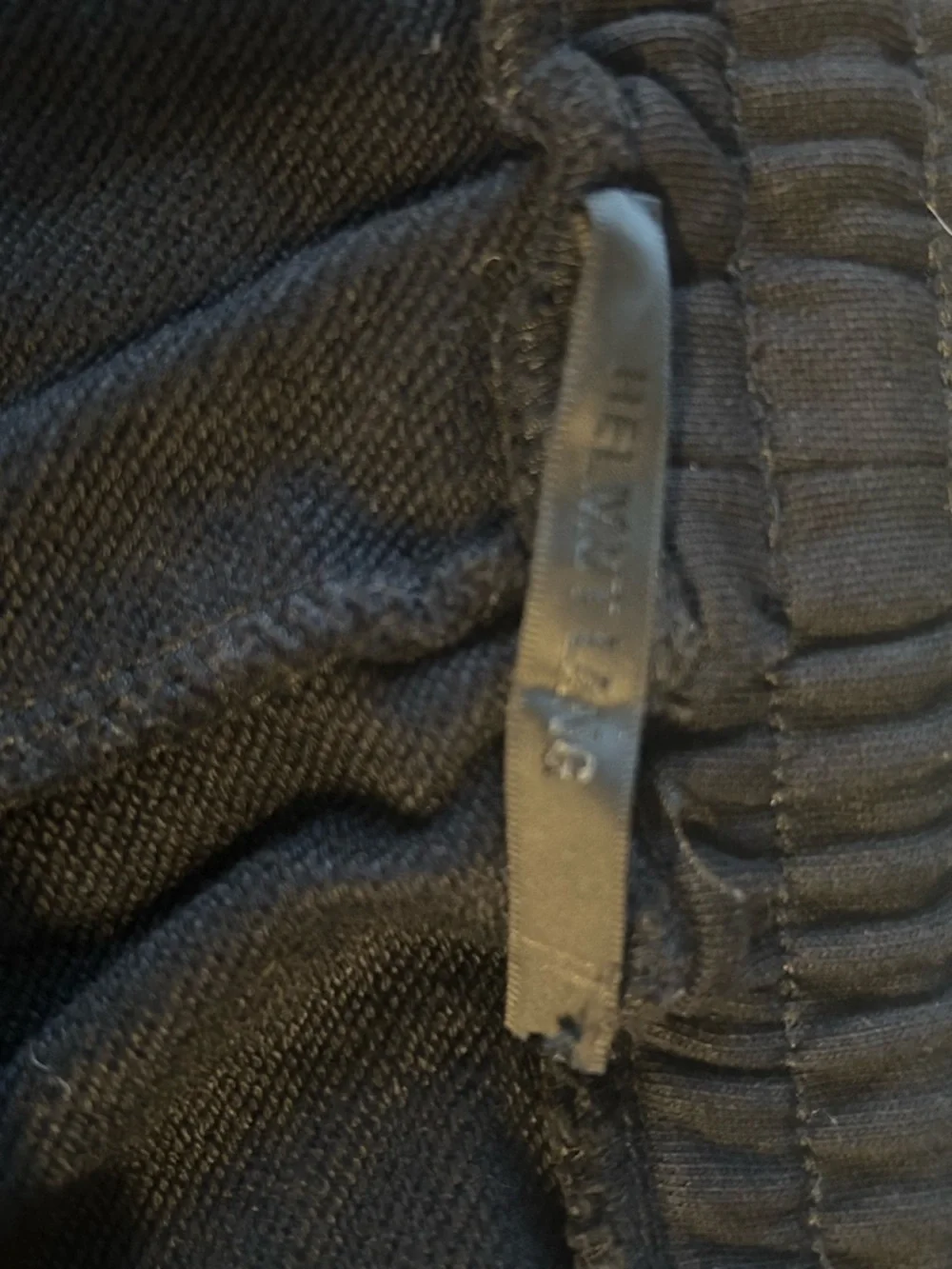 Helmut Lang Black Sweatpants with Silver Side Panel - Picture 2 of 2